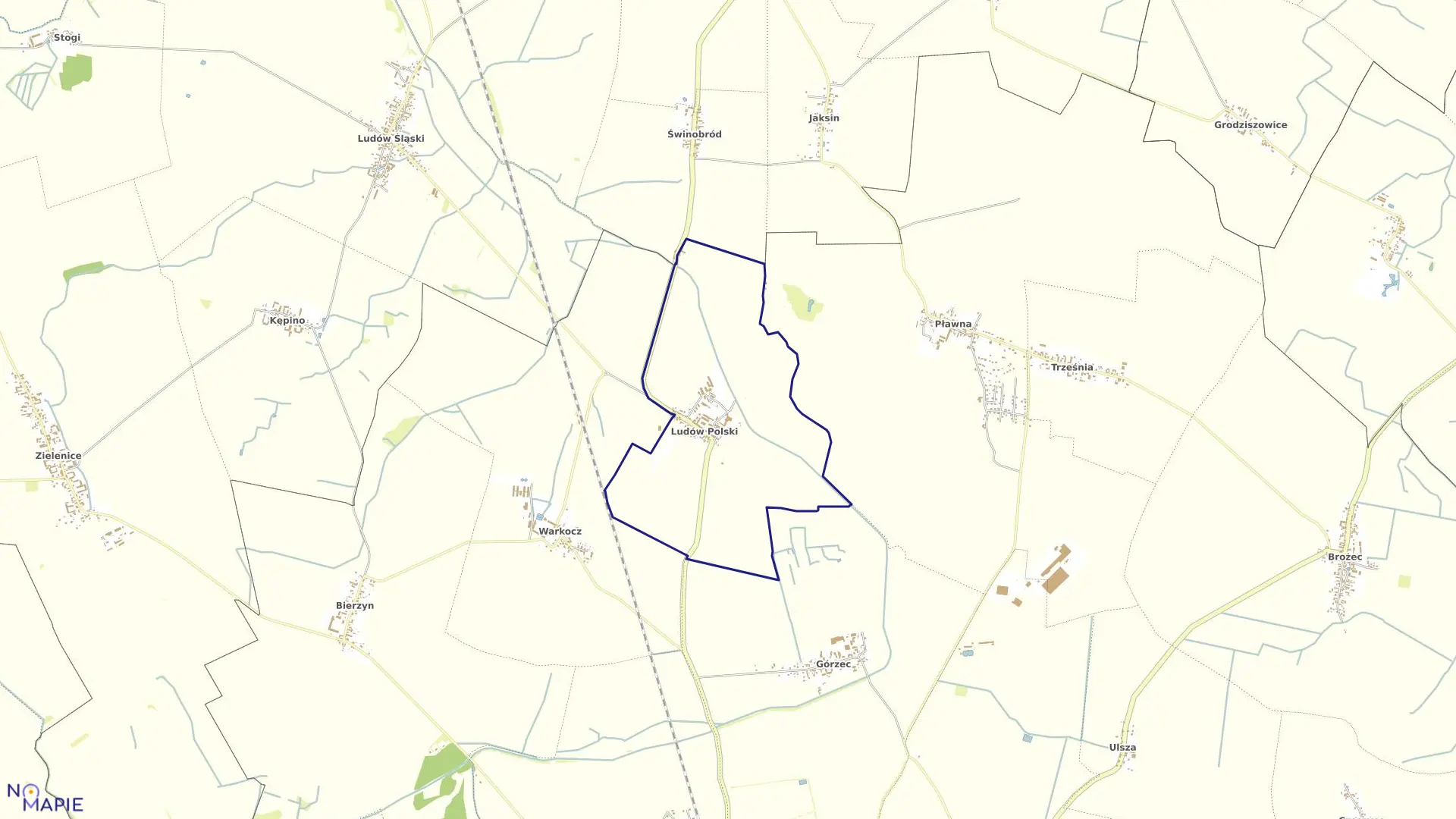 Mapa obrębu LUDÓW POLSKI w gminie Strzelin